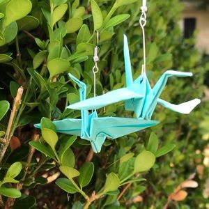 Paper Crane Earrings